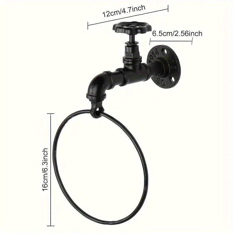 Industrialny Wieszak na Ręczniki - Do Rustykalnego Wnętrza