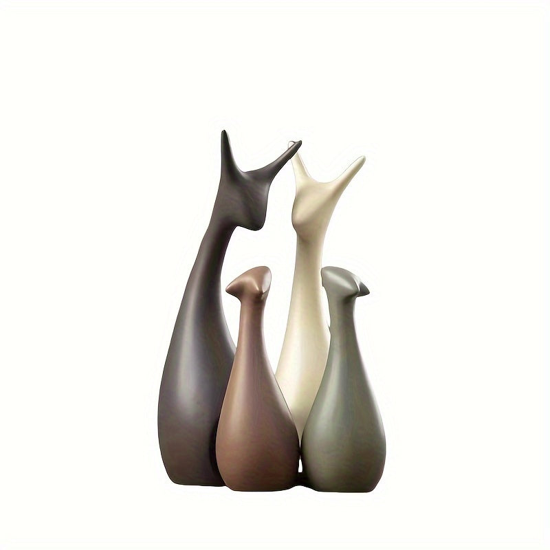 Ceramic Set with Moose – Luxury Decoration for Living Room and Office