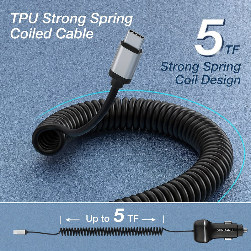 Încărcător Auto Rapid USB-C 51W – Pentru Încărcare Supers rapidă a Mai Multor Dispozitive