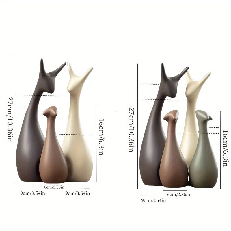 Ceramic Set with Moose – Luxury Decoration for Living Room and Office
