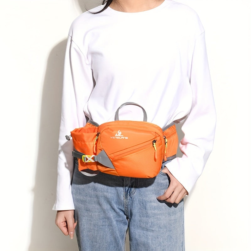 Wszechstronny Pas Biegowy z Uchwytami na Butelkę – Wytrzymały Nylon z Zipperami do Wędrówek i Maratonów