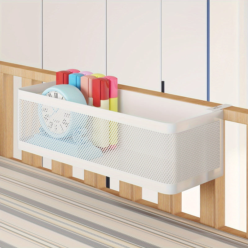 Regulowany Metalowy Kosz na Przechowywanie z Hakami - Praktyczne Rozwiązanie do Organizacji