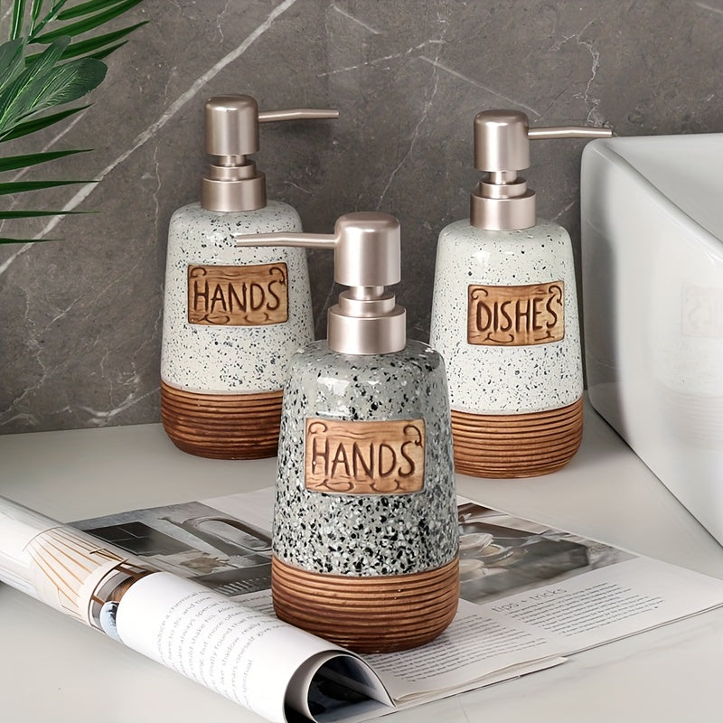 Vintage ceramiczny dozownik do mydła – 420ml do kuchni lub łazienki