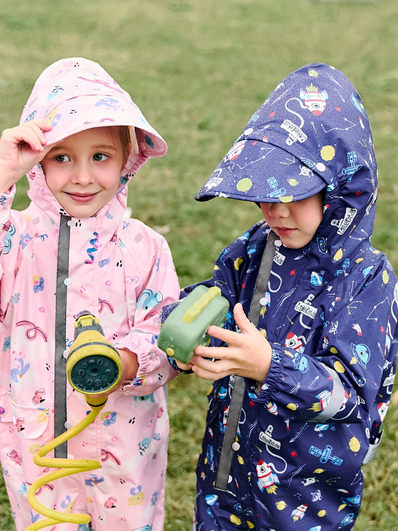 Wesoły Wodoodporny Kombinezon Deszczowy dla Dzieci – Oddychający i Wygodny na Aktywności na Świeżym Powietrzu