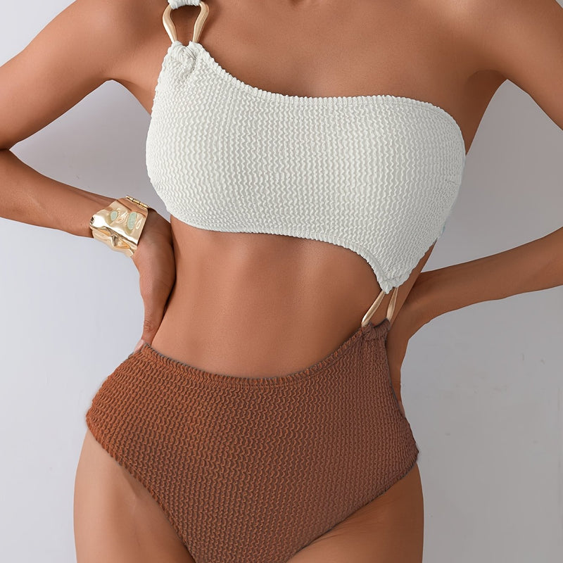 Elegancki Kostium Kąpielowy Damski na Jedno Ramię – Komfort i Design