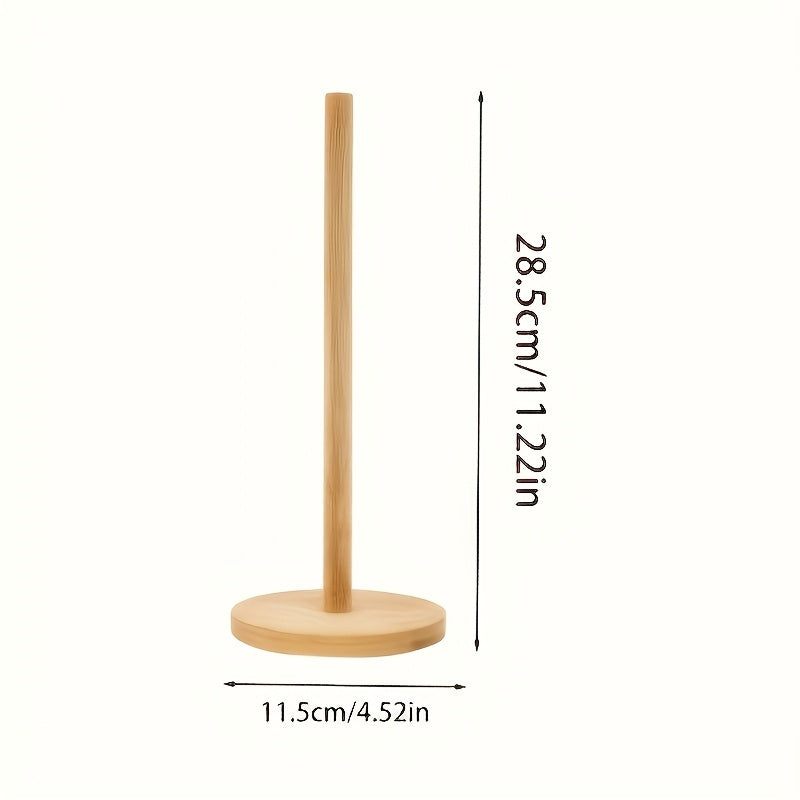 Bamboo Holder for Kitchen Towels with Natural Finish – Stylish and Practical for the Countertop