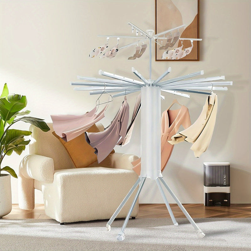 Cylindryczny Stojak na Pranie Octopus – Przenośny i Rozszerzalny