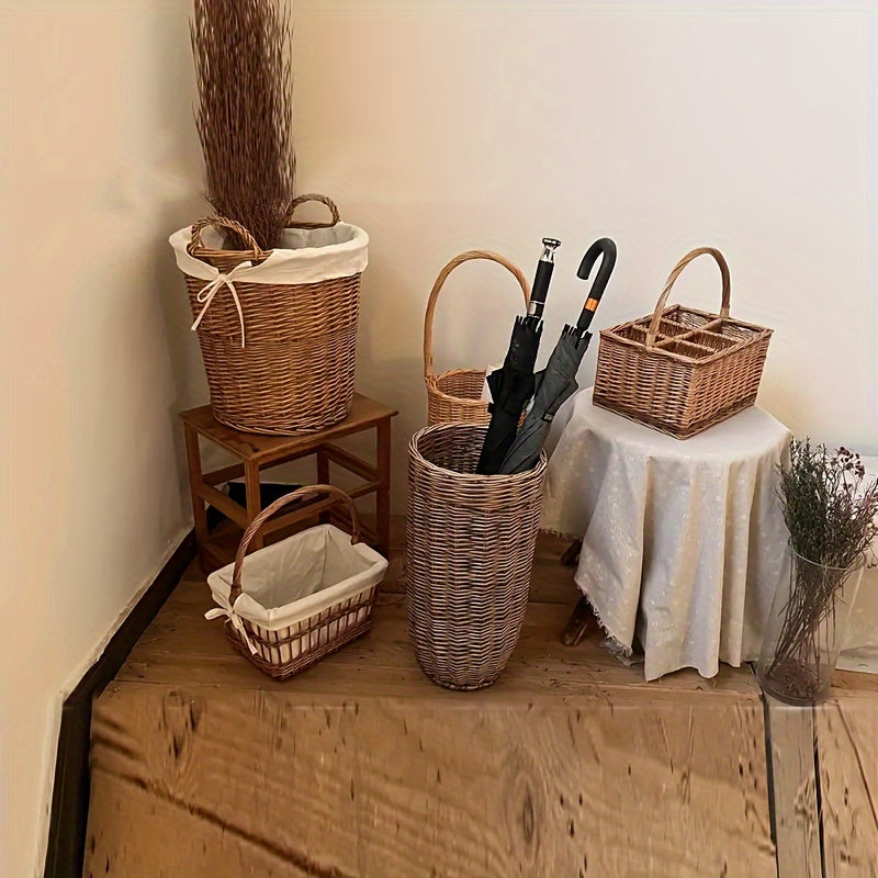 Wiklinowy Kosz Vintage - Stylowy i Funkcjonalny do Każdego Domu