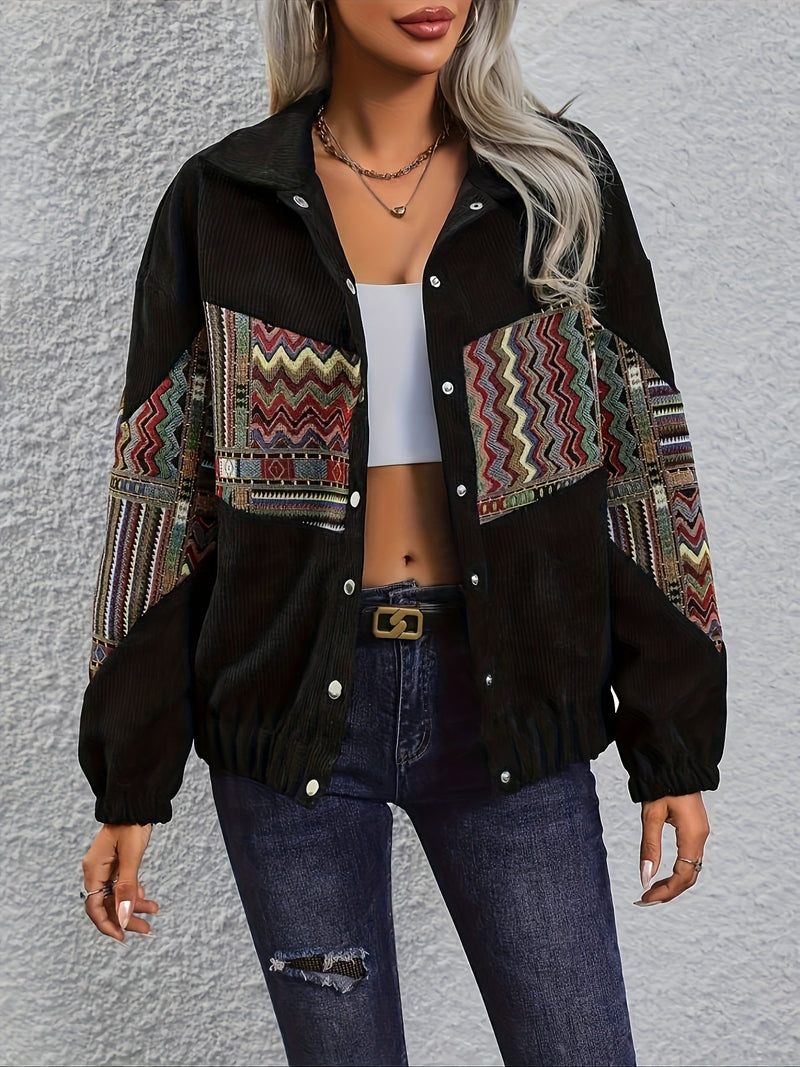 Jacket with Tribal Pattern – Cheerful and Stylish for Spring and Autumn