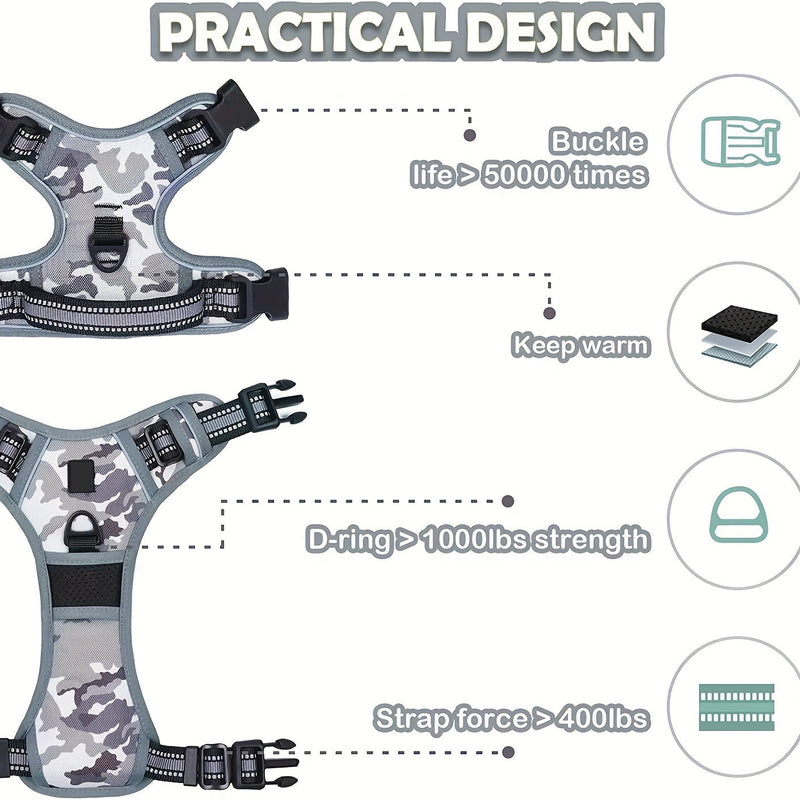 Reflective Harness for Dogs – Easy Walking and Training with Handle