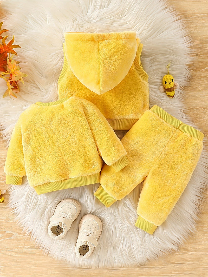 3-częściowy Zestaw Flanelowy dla Dziewczynek – Idealny na Zimne Jesienne i Zimowe Dni