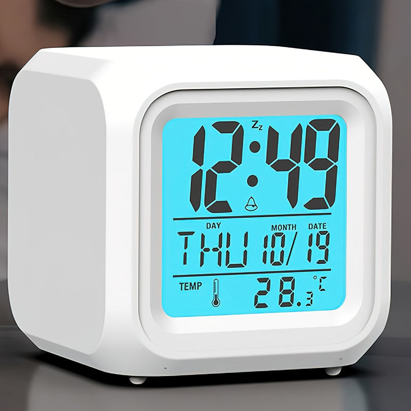 Digital LED Alarm Clock with Temperature Display – Quiet and Luminous for Every Room