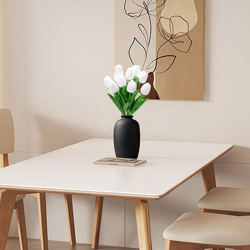 Set of 10 Artificial White Tulips – Ideal for Weddings, Photography, and Interior Decoration