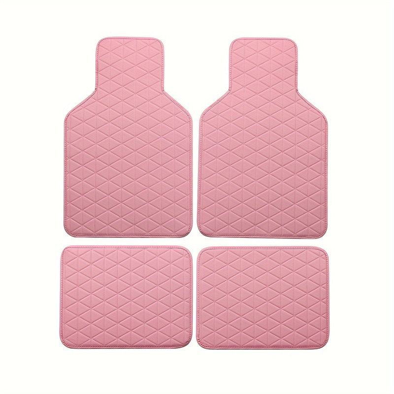 Zestaw 4 Wodoodpornych Dywaników z PU Skóry do Samochodu – Stylowe i Trwałe