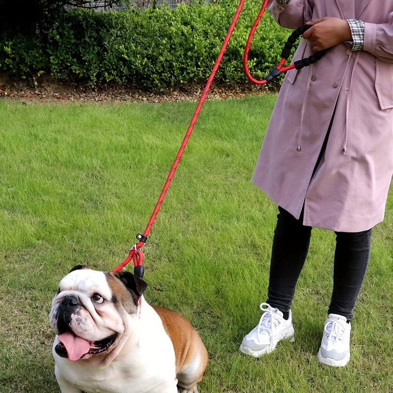Visszaverő kutyapóráz párnázott fogantyúval – állítható és tartós minden kutyának