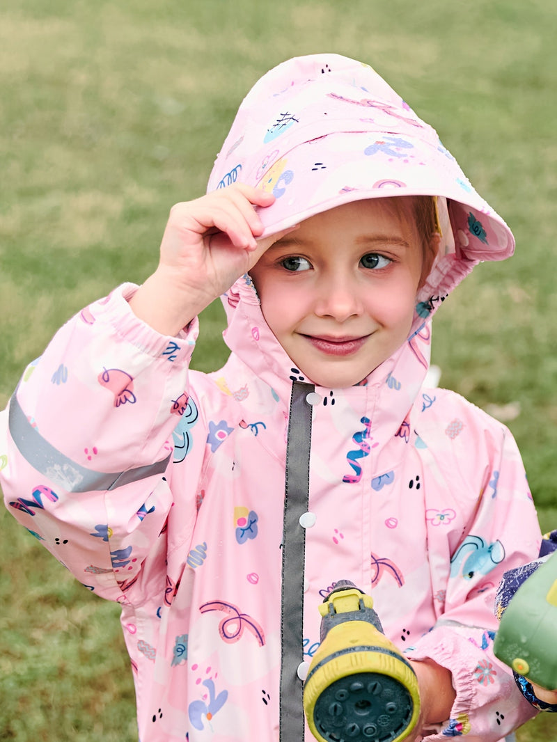 Wesoły Wodoodporny Kombinezon Deszczowy dla Dzieci – Oddychający i Wygodny na Aktywności na Świeżym Powietrzu