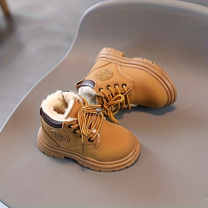 Modne Fleece Kalosze dla Chłopców - Ciepłe i Wodoodporne