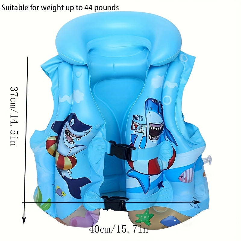 Kamizelka do pływania z nadrukiem rekinów – Komfortowa i bezpieczna dla przyjemności pływania w wodzie