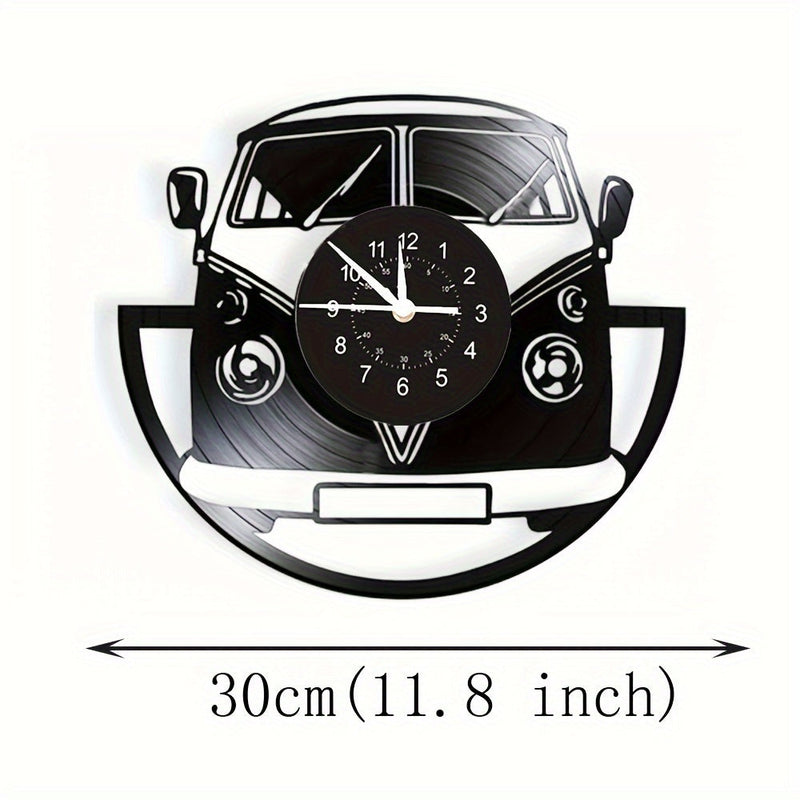 Vintage Minibus Zegar Ścienny - Retro Urok dla Każdego Pomieszczenia