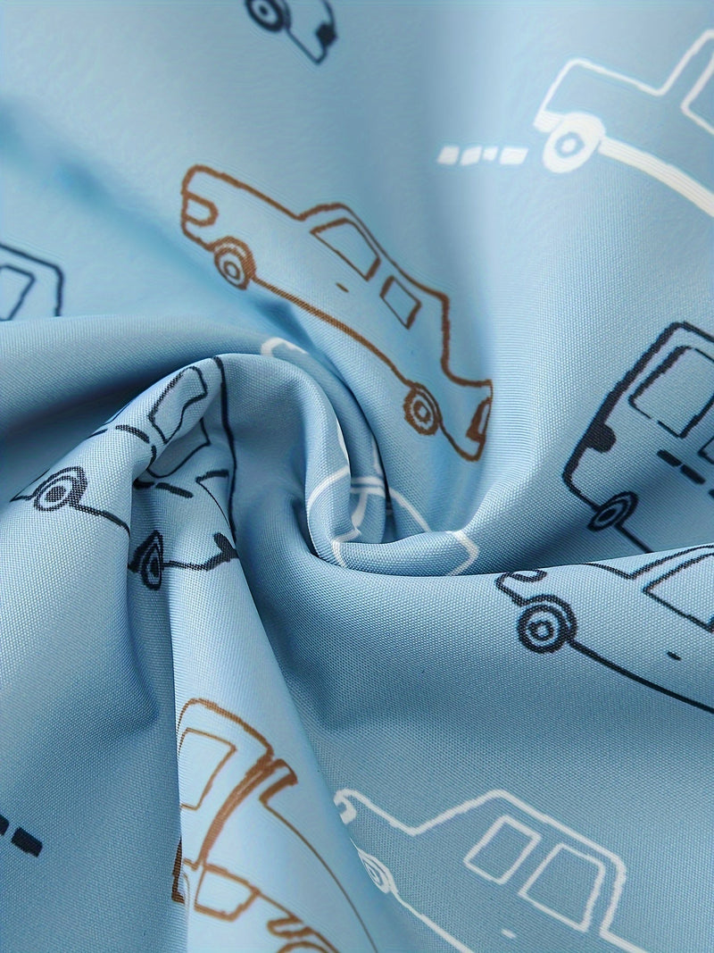 Chłopięca Fleece Kurtka z Motywem Auta – Wodoodporna i Wiatroszczelna Kurtka na Zewnątrz