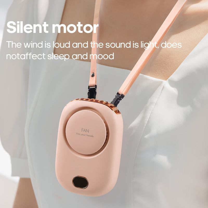 Ventilator Mini USB Reîncărcabil pentru Gât – Ușor cu Viteze Reglabile