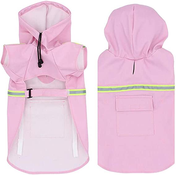 PupJoy - Odblaskowa Kurtka Przeciwdeszczowa dla Psów + Kaptur - Bezpieczny Spacer Nocny