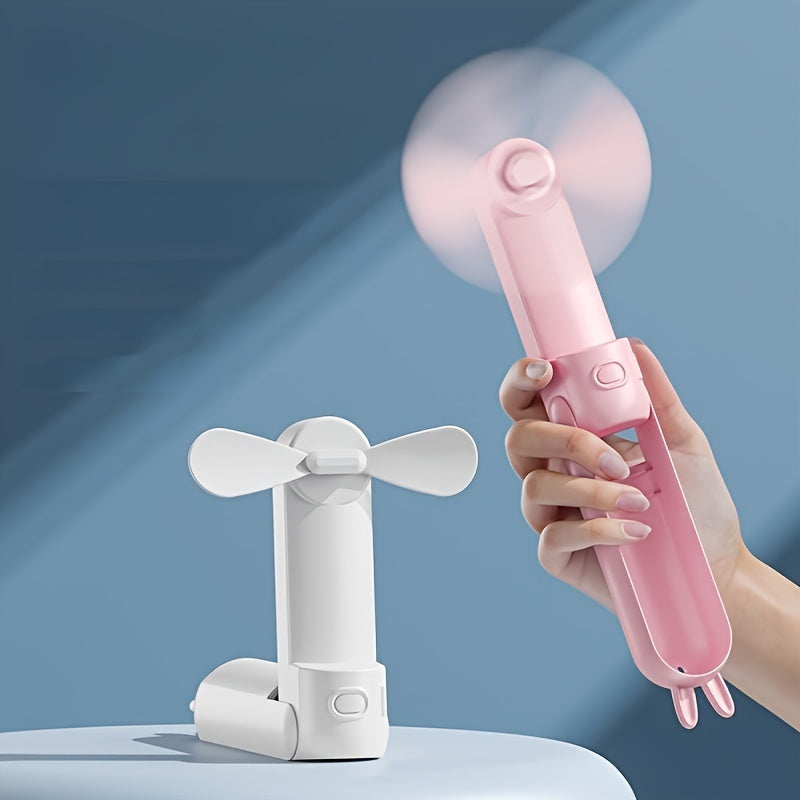 Mini ventilator portabil – ventilator USB reîncărcabil 2-în-1 în formă de iepuraș drăguț pentru călătorii și vară