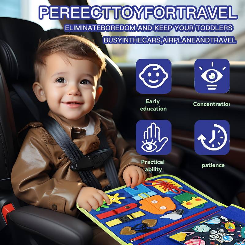 Busy Book Edukacyjny Zestaw Zabawek – Ucząca i Interaktywna Książka dla Dzieci