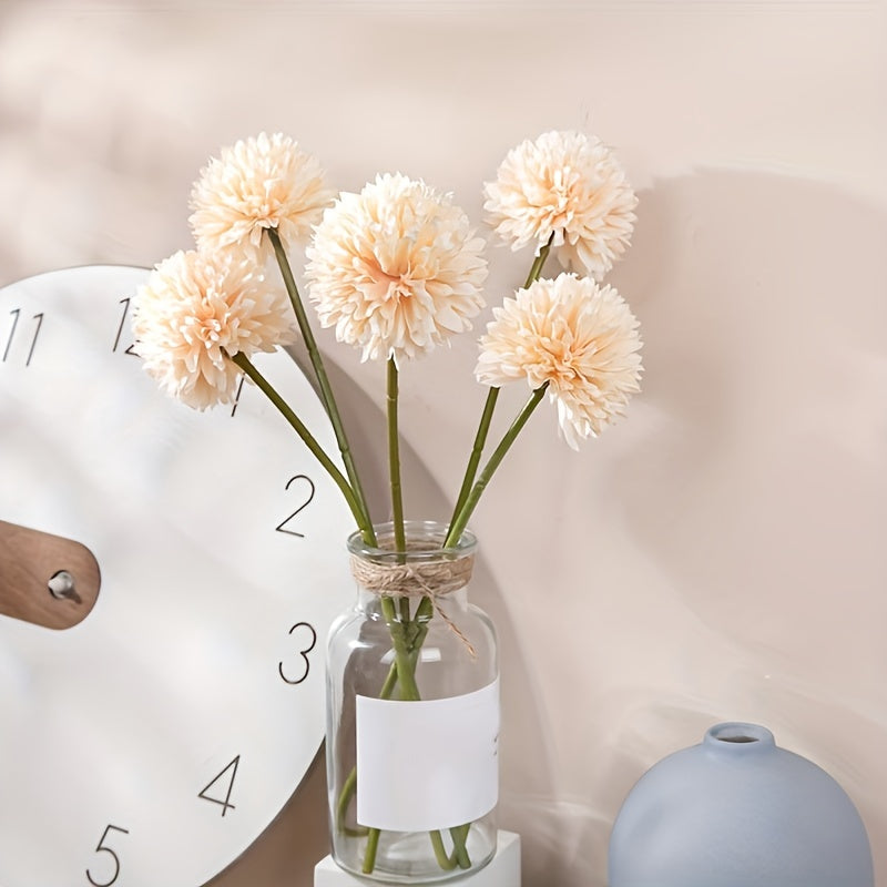 Set of 5 Artificial Chrysanthemum Flowers – Realistic Flower Arrangements for Weddings and Interior Decoration