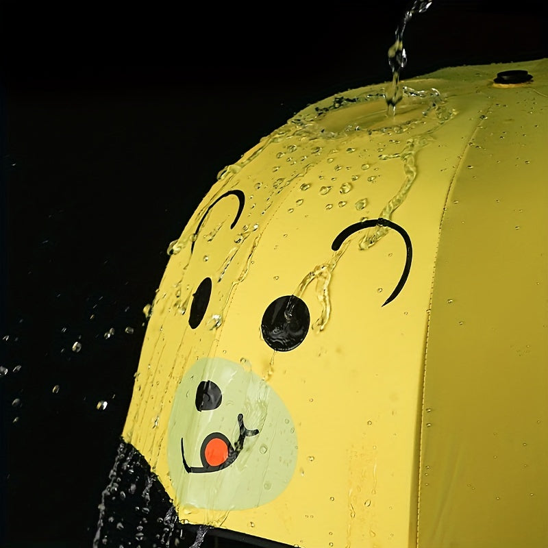 Aranyos esernyő medvével gyerekeknek – kézi nyitás nap- és esővédelemmel