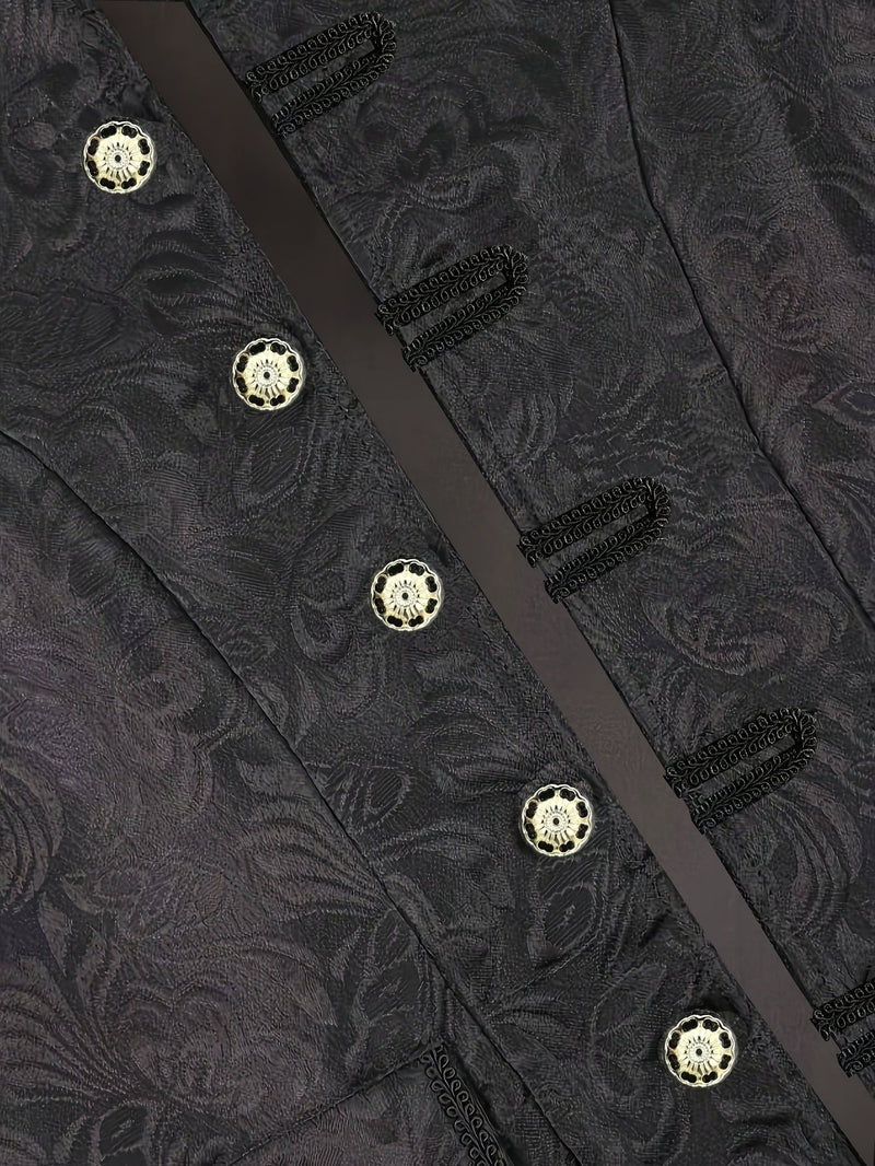 Hendrik Średniowieczny Żakardowy Płaszcz - Stylowy i Elegancki Strój na Uroczystości