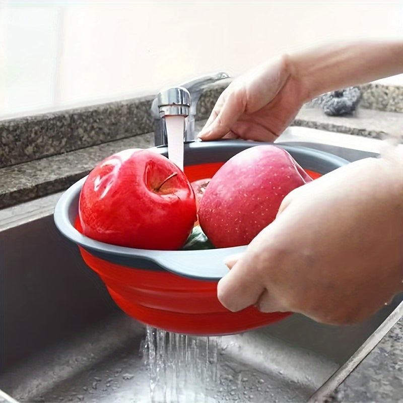 Składany Zestaw Sit Silikonowych – Idealny do Makaronu, Warzyw i Owoców