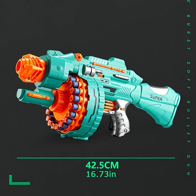 Automatyczny Blaster Piankowy – Turkusowy Pistolet z 40 Piankowymi Kulami dla Zabawy