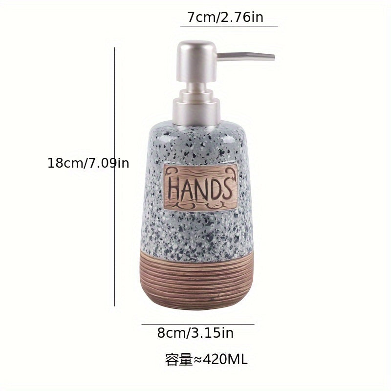 Vintage ceramiczny dozownik do mydła – 420ml do kuchni lub łazienki
