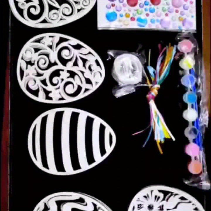 Zestaw DIY do Robienia Pisanków – Udekoruj Własne Kolorowe Drewniane Pisanki na Wielkanoc