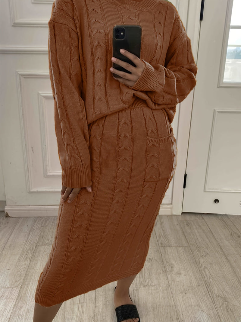 Zestaw Swetra Luna Plus-Size - Wygodny i Stylowy na Jesień i Zimę