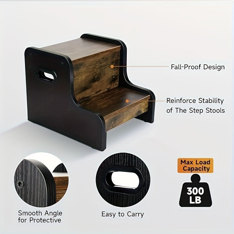 Rustykalny Drewniany Stołek Stosunkowy - Dla Wygody i Bezpieczeństwa