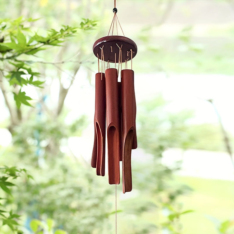 Handmade Bamboo Wind Chime – Ideal for Outdoor and Indoor Use with Relaxing Sounds