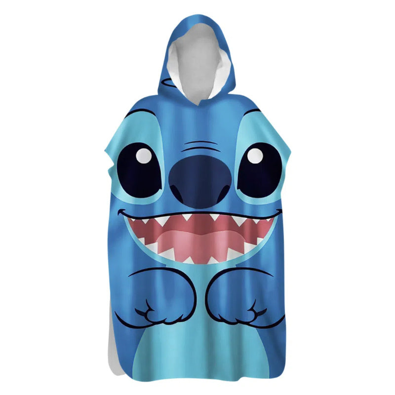 Kocyk Microfibra Stitch z Kapturem – Szybkoschnący i Odpowiedni do Użytku Wewnętrznego i Zewnętrznego