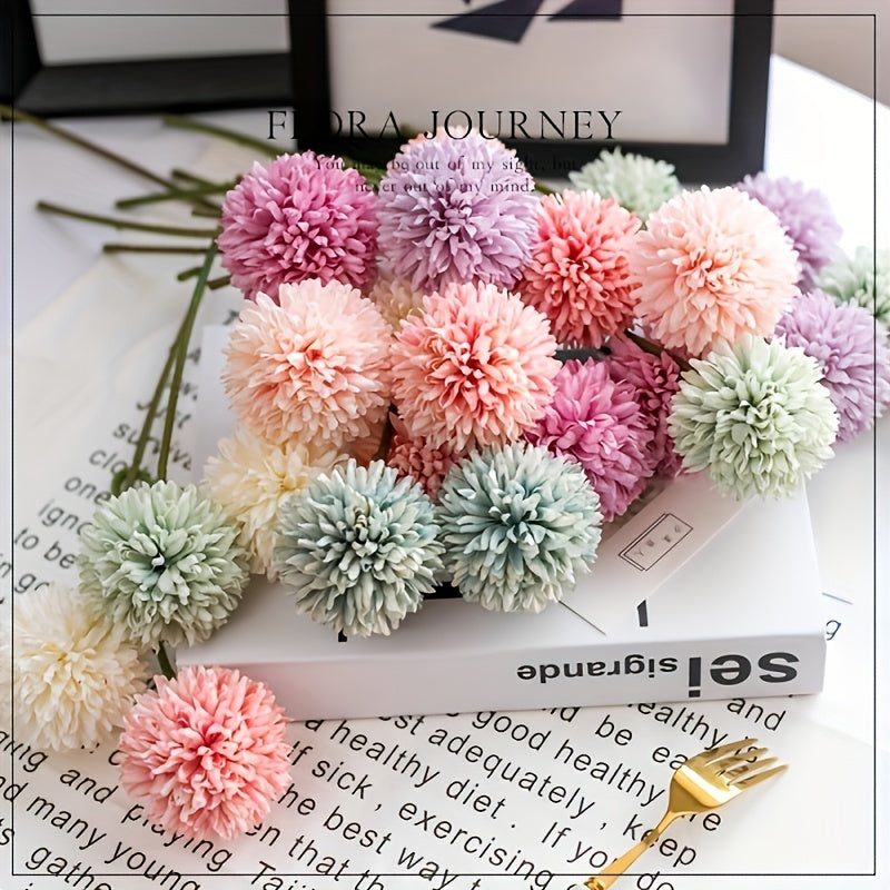 Set of 5 Artificial Chrysanthemum Flowers – Realistic Flower Arrangements for Weddings and Interior Decoration