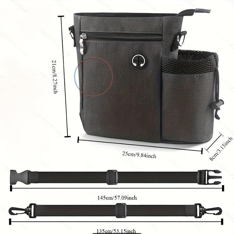 Treat pouch for dogs with bottle holder – Adjustable bag for training and outdoor activities