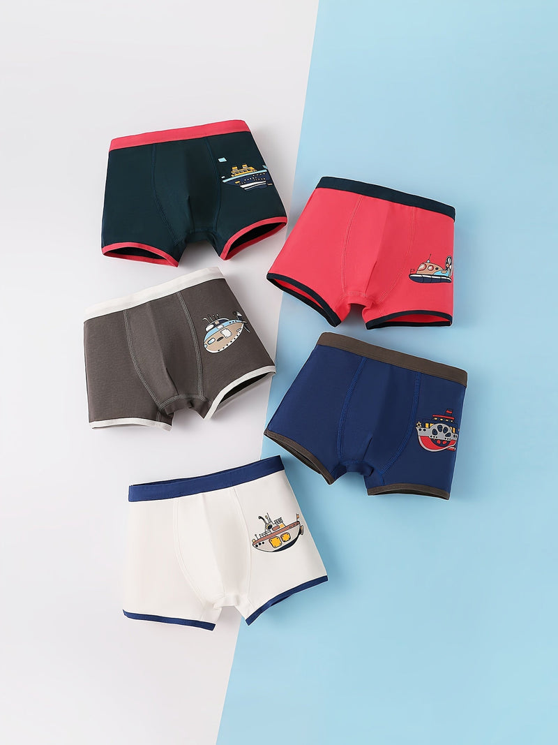 Bokserki z Dinosaurusami dla Chłopców - 5-częściowy Zestaw Wygodnych Bokserów