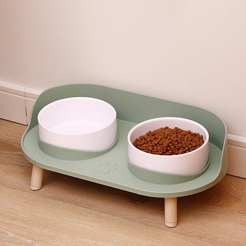 Elevated Double Bowl for Pets – Comfortable and Healthy Feeding for Cats and Dogs