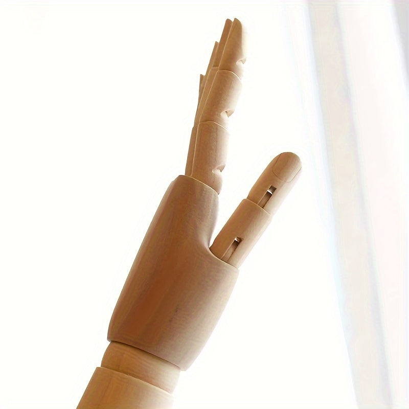 Nordycki Kreatywny Drewniany Model Ręki – Ruchomy i Stylowy Obiekt Dekoracyjny