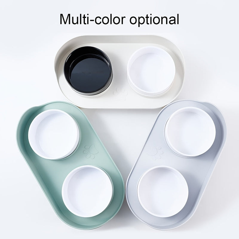 Elevated Double Bowl for Pets – Comfortable and Healthy Feeding for Cats and Dogs