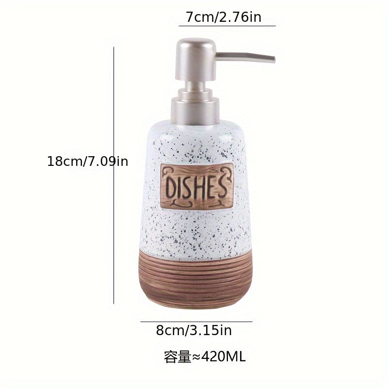 Vintage ceramiczny dozownik do mydła – 420ml do kuchni lub łazienki
