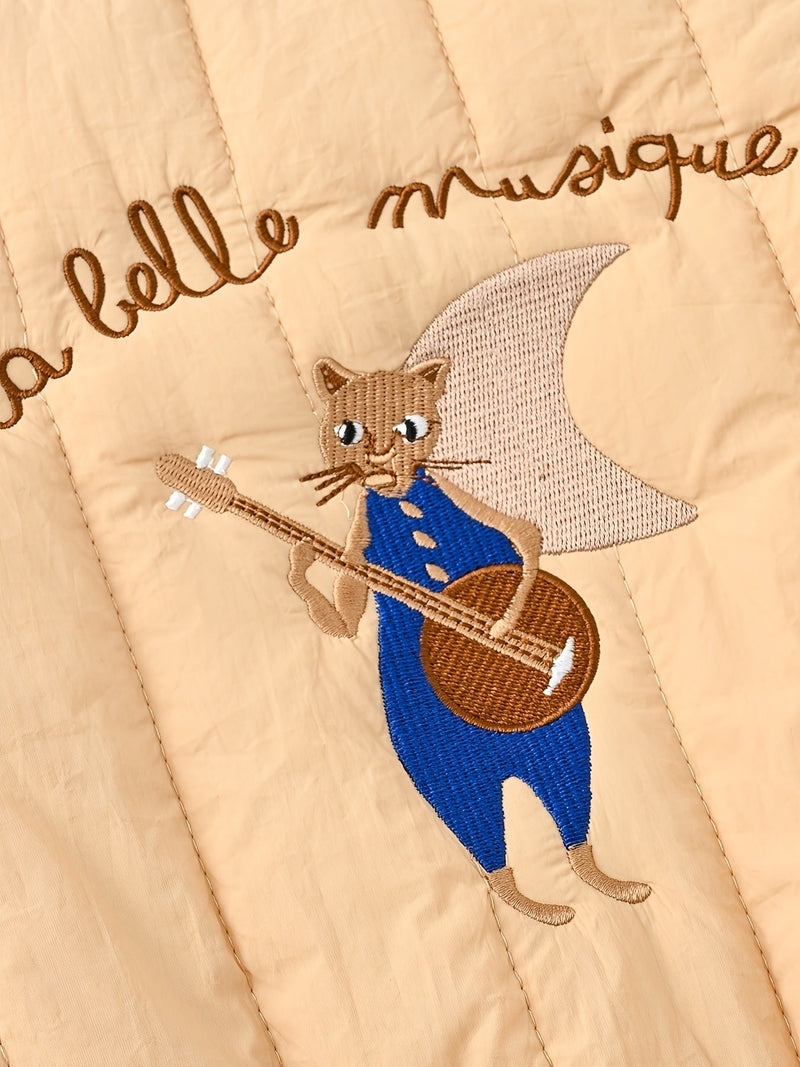 Urocza kurtka dziecięca z haftowanym księżycem – Idealna na jesień i zimę