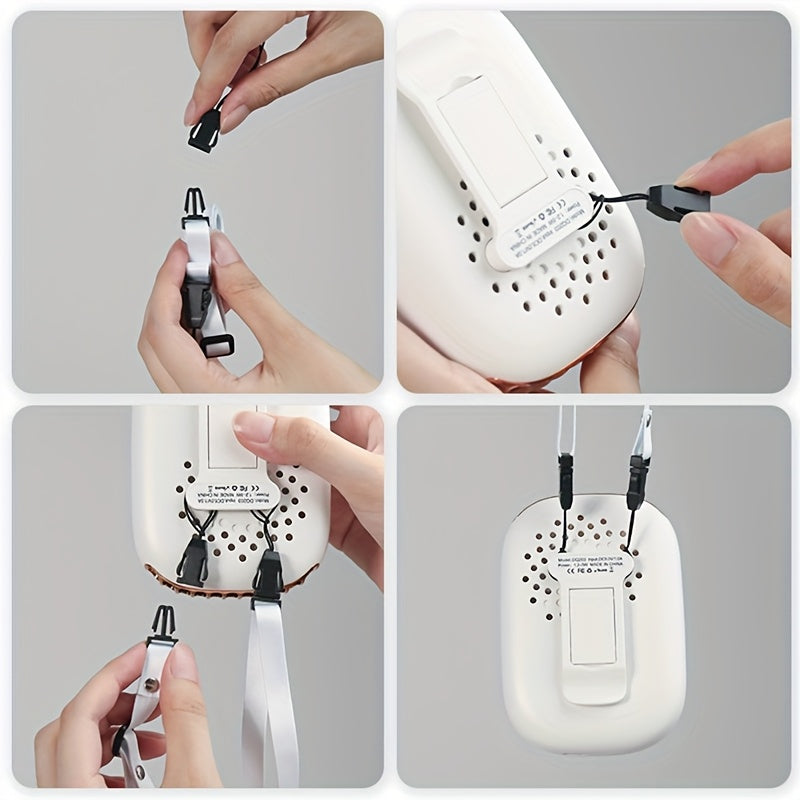 Ventilator Mini USB Reîncărcabil pentru Gât – Ușor cu Viteze Reglabile