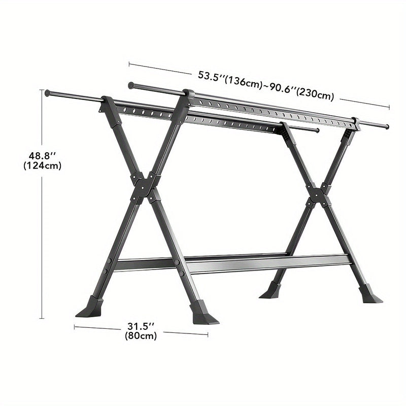 FlexiDry Suszarka do ubrań – Składana i Przestronna z 36 Otworami Odpornymi na Wiatr
