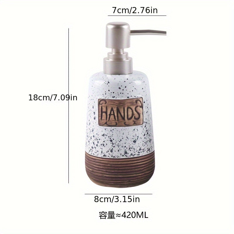 Vintage ceramiczny dozownik do mydła – 420ml do kuchni lub łazienki